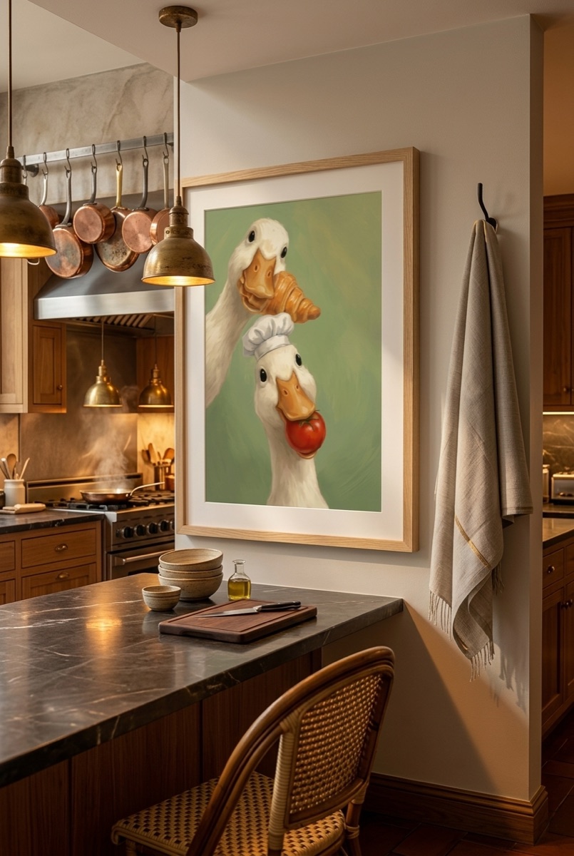 Affiche canards cuisiniers — cuisine